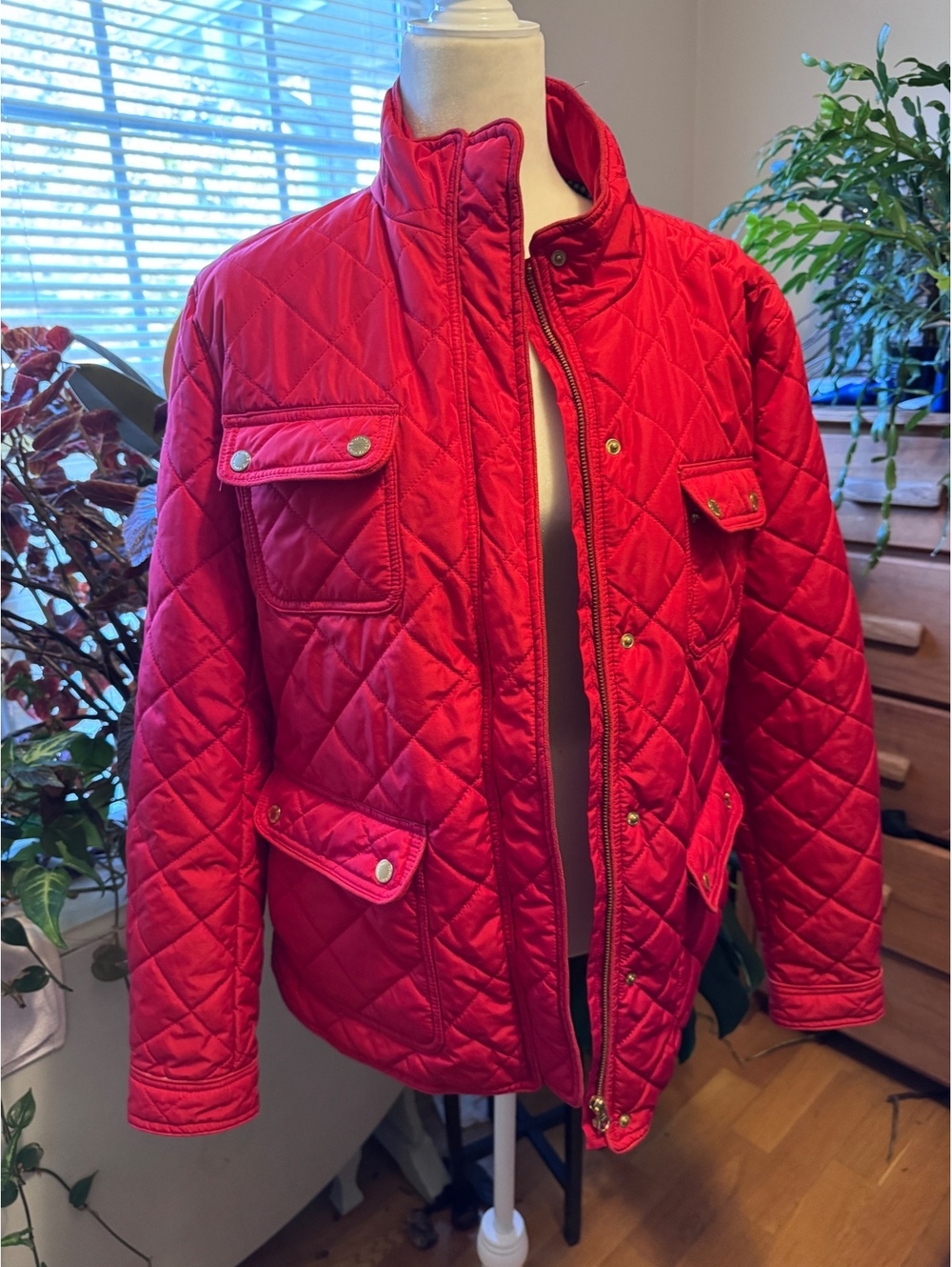 Crown & ivy quilted lined jacket